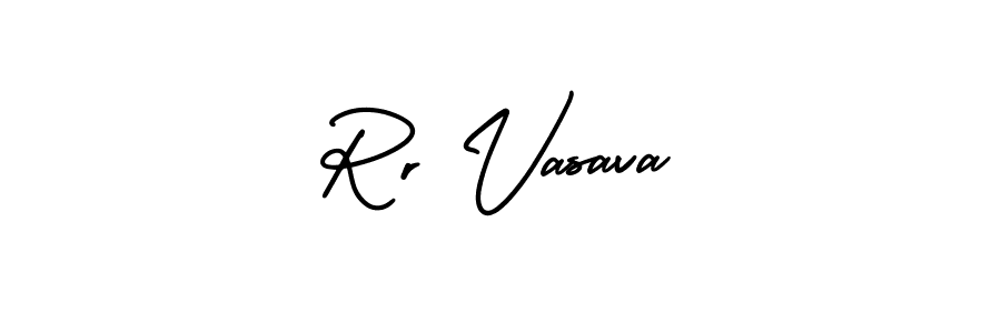 How to make Rr Vasava signature? AmerikaSignatureDemo-Regular is a professional autograph style. Create handwritten signature for Rr Vasava name. Rr Vasava signature style 3 images and pictures png