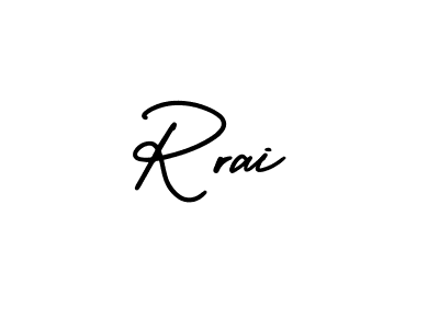 How to make Rrai name signature. Use AmerikaSignatureDemo-Regular style for creating short signs online. This is the latest handwritten sign. Rrai signature style 3 images and pictures png