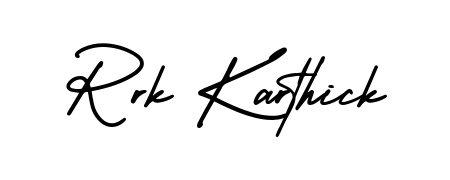 The AmerikaSignatureDemo-Regular font gives name Rrk Karthick a signature that looks effortless yet distinguished. Download high-res PNG instantly. Rrk Karthick signature style 3 images and pictures png