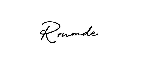 It looks lik you need a new signature style for name Rrumde. Design unique handwritten (AmerikaSignatureDemo-Regular) signature with our free signature maker in just a few clicks. Rrumde signature style 3 images and pictures png