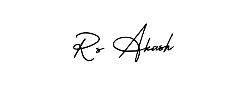 Use a signature maker to create a handwritten signature online. With this signature software, you can design (AmerikaSignatureDemo-Regular) your own signature for name Rs Akash. Rs Akash signature style 3 images and pictures png