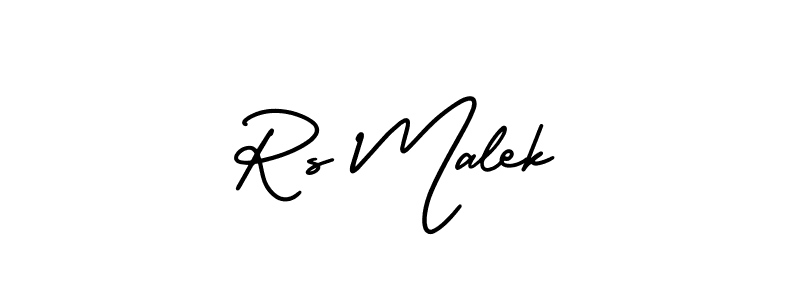 It looks lik you need a new signature style for name Rs Malek. Design unique handwritten (AmerikaSignatureDemo-Regular) signature with our free signature maker in just a few clicks. Rs Malek signature style 3 images and pictures png