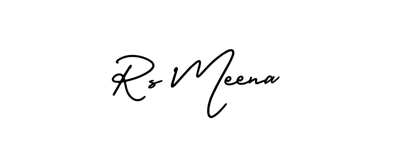 Create a beautiful signature design for name Rs Meena. With this signature (AmerikaSignatureDemo-Regular) fonts, you can make a handwritten signature for free. Rs Meena signature style 3 images and pictures png