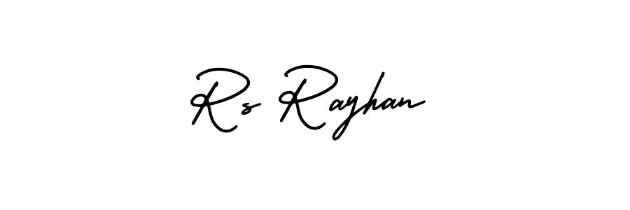 Design your own signature with our free online signature maker. With this signature software, you can create a handwritten (AmerikaSignatureDemo-Regular) signature for name Rs Rayhan. Rs Rayhan signature style 3 images and pictures png