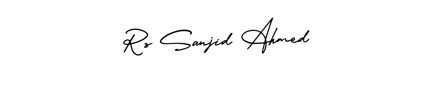 Similarly AmerikaSignatureDemo-Regular is the best handwritten signature design. Signature creator online .You can use it as an online autograph creator for name Rs Sanjid Ahmed. Rs Sanjid Ahmed signature style 3 images and pictures png