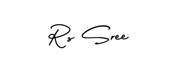 The best way (AmerikaSignatureDemo-Regular) to make a short signature is to pick only two or three words in your name. The name Rs Sree include a total of six letters. For converting this name. Rs Sree signature style 3 images and pictures png