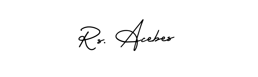 Similarly AmerikaSignatureDemo-Regular is the best handwritten signature design. Signature creator online .You can use it as an online autograph creator for name Rs. Acebes. Rs. Acebes signature style 3 images and pictures png