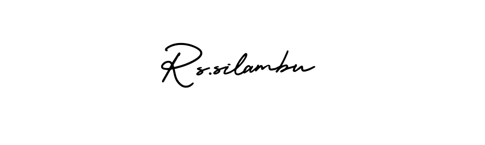 How to make Rs.silambu signature? AmerikaSignatureDemo-Regular is a professional autograph style. Create handwritten signature for Rs.silambu name. Rs.silambu signature style 3 images and pictures png