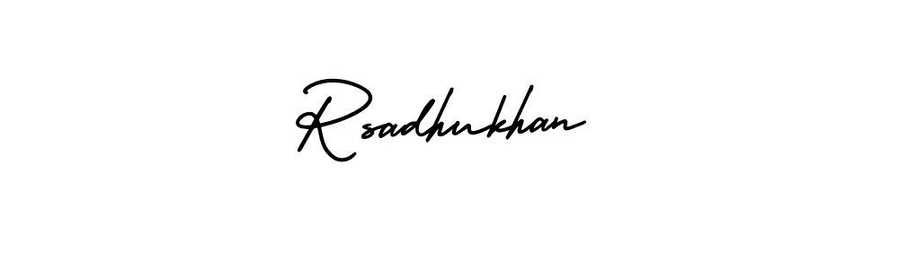 AmerikaSignatureDemo-Regular is a professional signature style that is perfect for those who want to add a touch of class to their signature. It is also a great choice for those who want to make their signature more unique. Get Rsadhukhan name to fancy signature for free. Rsadhukhan signature style 3 images and pictures png