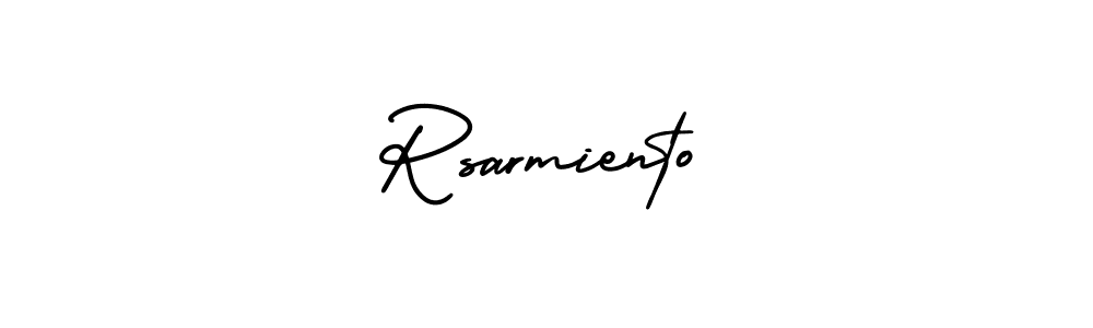 Create a beautiful signature design for name Rsarmiento. With this signature (AmerikaSignatureDemo-Regular) fonts, you can make a handwritten signature for free. Rsarmiento signature style 3 images and pictures png