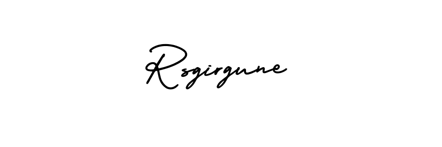 if you are searching for the best signature style for your name Rsgirgune. so please give up your signature search. here we have designed multiple signature styles  using AmerikaSignatureDemo-Regular. Rsgirgune signature style 3 images and pictures png