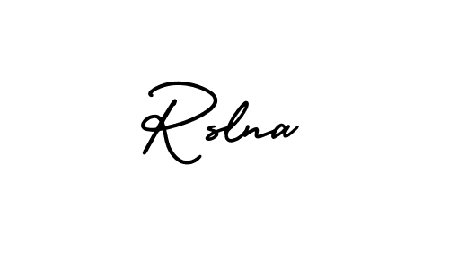 It looks lik you need a new signature style for name Rslna. Design unique handwritten (AmerikaSignatureDemo-Regular) signature with our free signature maker in just a few clicks. Rslna signature style 3 images and pictures png