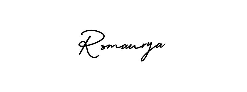 It looks lik you need a new signature style for name Rsmaurya. Design unique handwritten (AmerikaSignatureDemo-Regular) signature with our free signature maker in just a few clicks. Rsmaurya signature style 3 images and pictures png