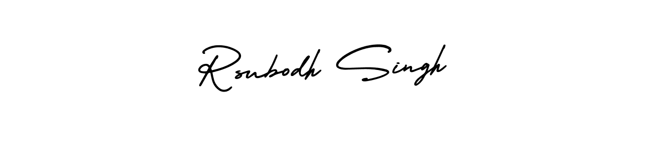 Make a short Rsubodh Singh signature style. Manage your documents anywhere anytime using AmerikaSignatureDemo-Regular. Create and add eSignatures, submit forms, share and send files easily. Rsubodh Singh signature style 3 images and pictures png