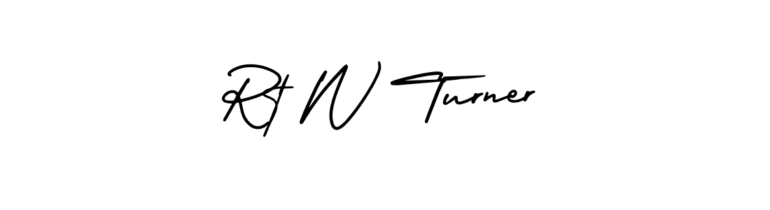 How to make Rt W Turner name signature. Use AmerikaSignatureDemo-Regular style for creating short signs online. This is the latest handwritten sign. Rt W Turner signature style 3 images and pictures png