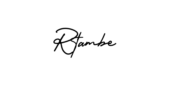 Rtambe stylish signature style. Best Handwritten Sign (AmerikaSignatureDemo-Regular) for my name. Handwritten Signature Collection Ideas for my name Rtambe. Rtambe signature style 3 images and pictures png