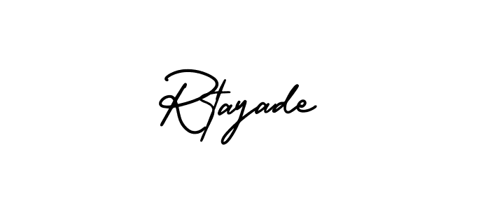 Also You can easily find your signature by using the search form. We will create Rtayade name handwritten signature images for you free of cost using AmerikaSignatureDemo-Regular sign style. Rtayade signature style 3 images and pictures png