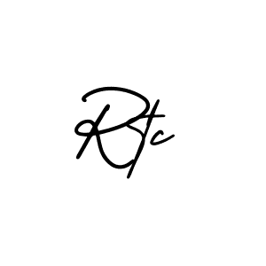 Design your own signature with our free online signature maker. With this signature software, you can create a handwritten (AmerikaSignatureDemo-Regular) signature for name Rtc. Rtc signature style 3 images and pictures png