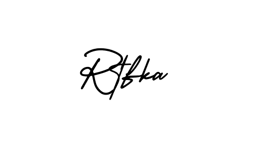 How to make Rtfka signature? AmerikaSignatureDemo-Regular is a professional autograph style. Create handwritten signature for Rtfka name. Rtfka signature style 3 images and pictures png