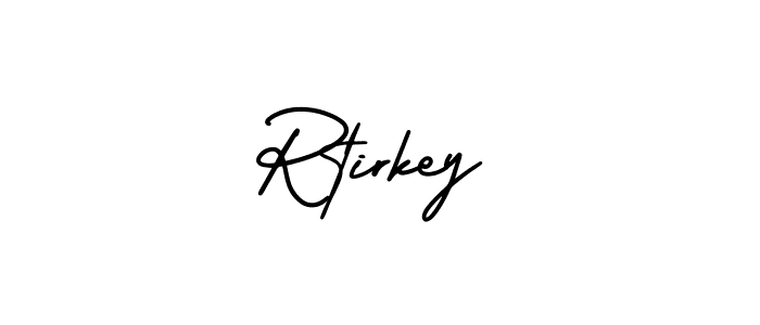 Design your own signature with our free online signature maker. With this signature software, you can create a handwritten (AmerikaSignatureDemo-Regular) signature for name Rtirkey. Rtirkey signature style 3 images and pictures png