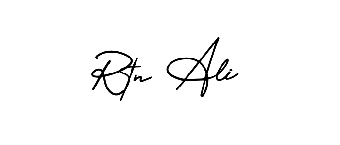 This is the best signature style for the Rtn Ali name. Also you like these signature font (AmerikaSignatureDemo-Regular). Mix name signature. Rtn Ali signature style 3 images and pictures png