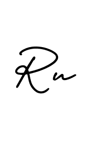 Ru stylish signature style. Best Handwritten Sign (AmerikaSignatureDemo-Regular) for my name. Handwritten Signature Collection Ideas for my name Ru. Ru signature style 3 images and pictures png