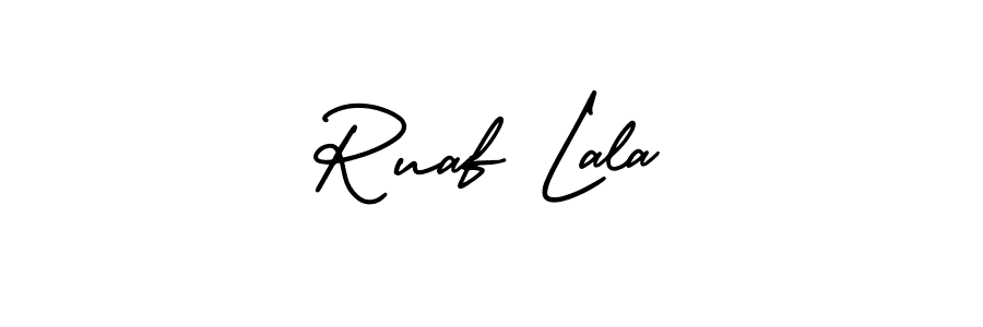 Also You can easily find your signature by using the search form. We will create Ruaf Lala name handwritten signature images for you free of cost using AmerikaSignatureDemo-Regular sign style. Ruaf Lala signature style 3 images and pictures png