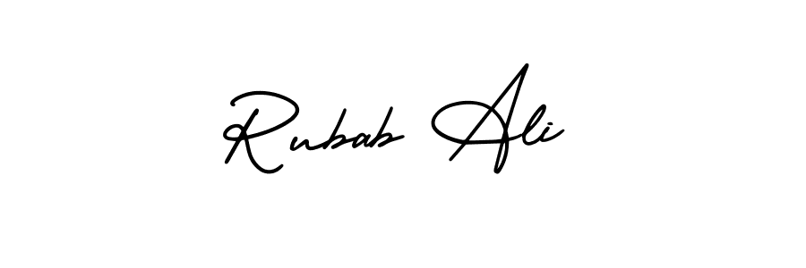 Make a beautiful signature design for name Rubab Ali. With this signature (AmerikaSignatureDemo-Regular) style, you can create a handwritten signature for free. Rubab Ali signature style 3 images and pictures png