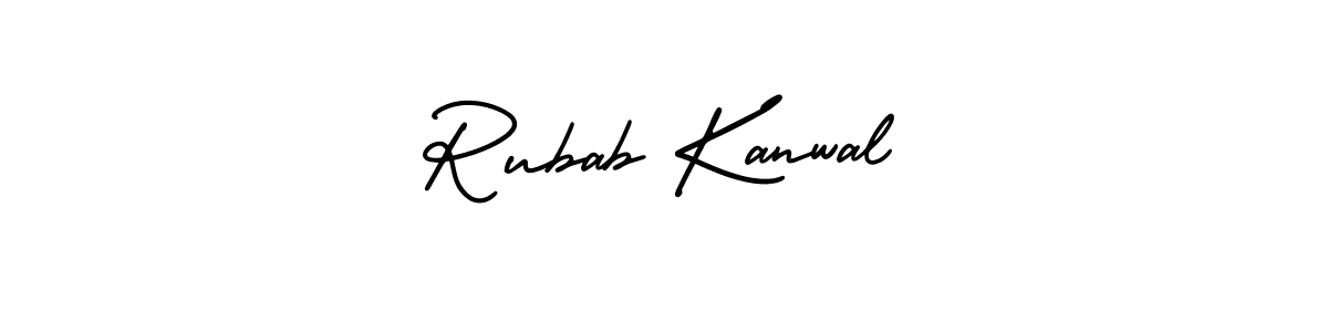 Make a beautiful signature design for name Rubab Kanwal. With this signature (AmerikaSignatureDemo-Regular) style, you can create a handwritten signature for free. Rubab Kanwal signature style 3 images and pictures png