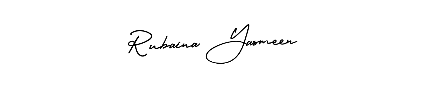 Use a signature maker to create a handwritten signature online. With this signature software, you can design (AmerikaSignatureDemo-Regular) your own signature for name Rubaina Yasmeen. Rubaina Yasmeen signature style 3 images and pictures png