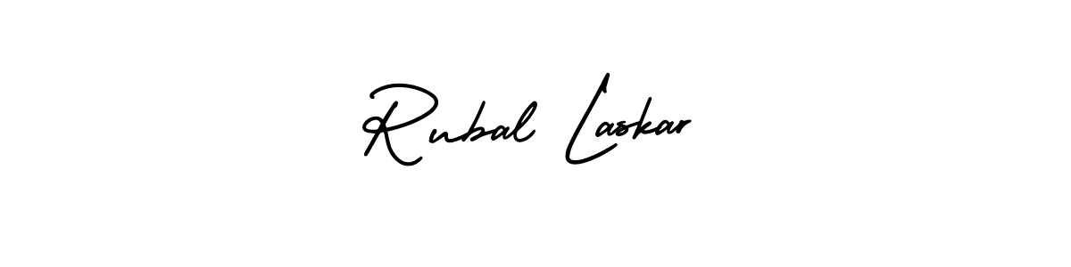 Use a signature maker to create a handwritten signature online. With this signature software, you can design (AmerikaSignatureDemo-Regular) your own signature for name Rubal Laskar. Rubal Laskar signature style 3 images and pictures png