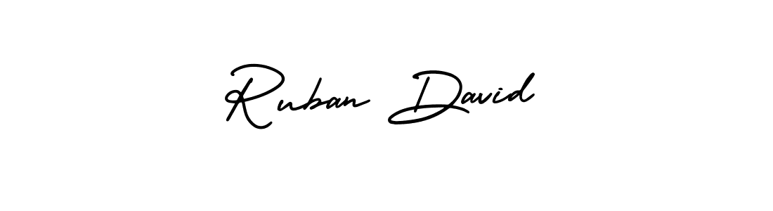 Similarly AmerikaSignatureDemo-Regular is the best handwritten signature design. Signature creator online .You can use it as an online autograph creator for name Ruban David. Ruban David signature style 3 images and pictures png