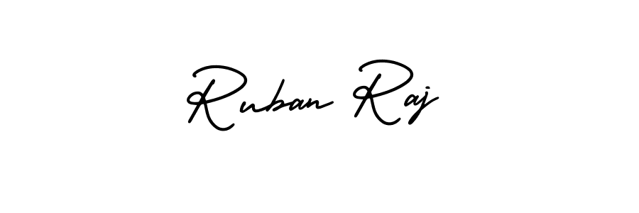 Make a beautiful signature design for name Ruban Raj. With this signature (AmerikaSignatureDemo-Regular) style, you can create a handwritten signature for free. Ruban Raj signature style 3 images and pictures png