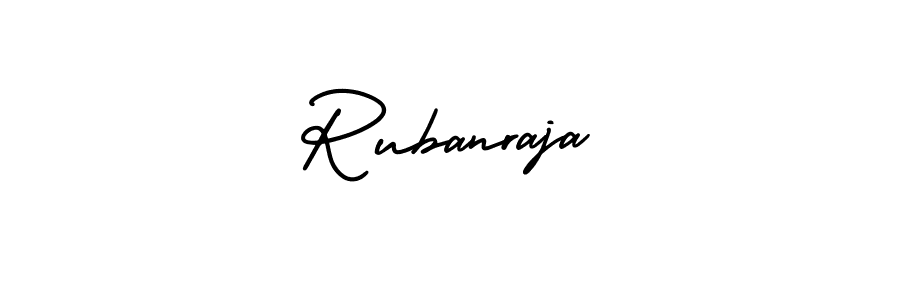 Similarly AmerikaSignatureDemo-Regular is the best handwritten signature design. Signature creator online .You can use it as an online autograph creator for name Rubanraja. Rubanraja signature style 3 images and pictures png