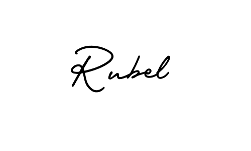 if you are searching for the best signature style for your name Rubel. so please give up your signature search. here we have designed multiple signature styles  using AmerikaSignatureDemo-Regular. Rubel signature style 3 images and pictures png