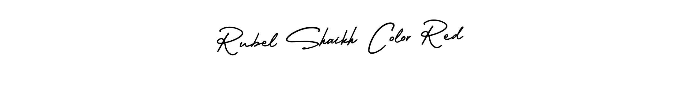 Rubel Shaikh Color Red stylish signature style. Best Handwritten Sign (AmerikaSignatureDemo-Regular) for my name. Handwritten Signature Collection Ideas for my name Rubel Shaikh Color Red. Rubel Shaikh Color Red signature style 3 images and pictures png