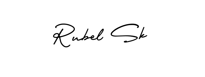 How to make Rubel Sk signature? AmerikaSignatureDemo-Regular is a professional autograph style. Create handwritten signature for Rubel Sk name. Rubel Sk signature style 3 images and pictures png