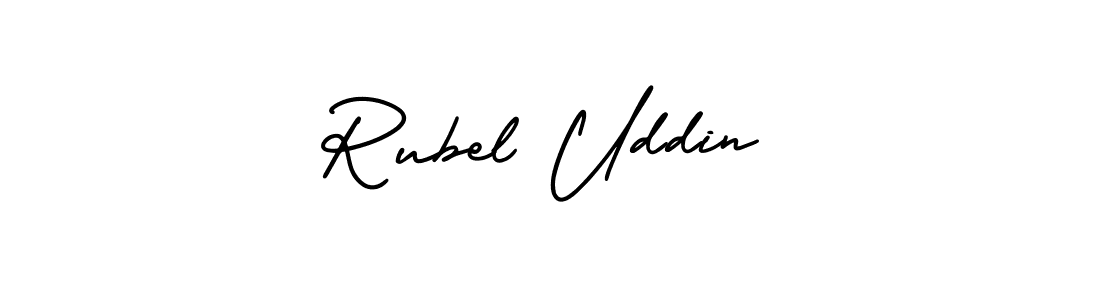 You should practise on your own different ways (AmerikaSignatureDemo-Regular) to write your name (Rubel Uddin) in signature. don't let someone else do it for you. Rubel Uddin signature style 3 images and pictures png