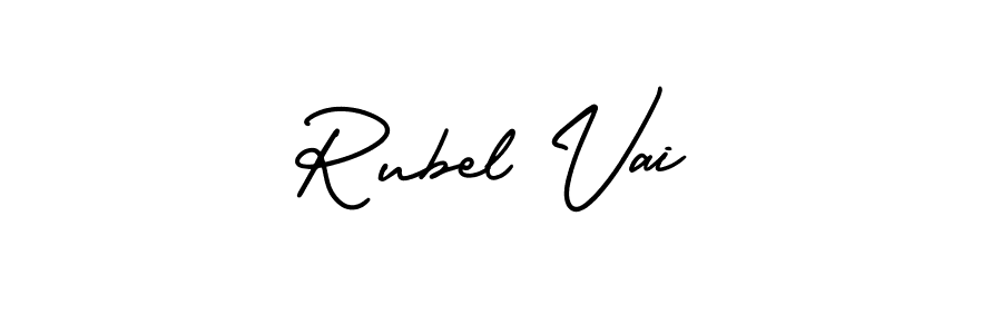 Also You can easily find your signature by using the search form. We will create Rubel Vai name handwritten signature images for you free of cost using AmerikaSignatureDemo-Regular sign style. Rubel Vai signature style 3 images and pictures png