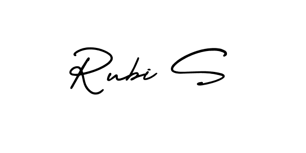 You can use this online signature creator to create a handwritten signature for the name Rubi S. This is the best online autograph maker. Rubi S signature style 3 images and pictures png