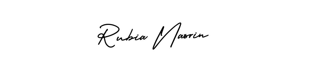 It looks lik you need a new signature style for name Rubia Nasrin. Design unique handwritten (AmerikaSignatureDemo-Regular) signature with our free signature maker in just a few clicks. Rubia Nasrin signature style 3 images and pictures png