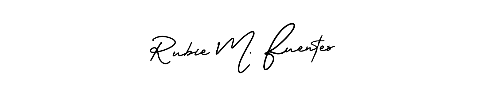 Make a beautiful signature design for name Rubie M. Fuentes. Use this online signature maker to create a handwritten signature for free. Rubie M. Fuentes signature style 3 images and pictures png