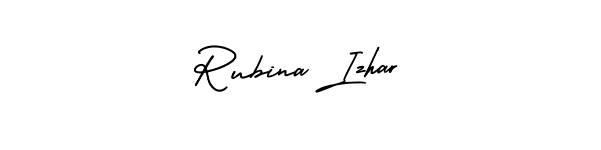 How to Draw Rubina Izhar signature style? AmerikaSignatureDemo-Regular is a latest design signature styles for name Rubina Izhar. Rubina Izhar signature style 3 images and pictures png