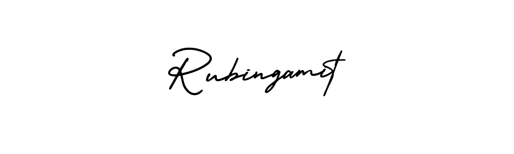 AmerikaSignatureDemo-Regular is a professional signature style that is perfect for those who want to add a touch of class to their signature. It is also a great choice for those who want to make their signature more unique. Get Rubingamit name to fancy signature for free. Rubingamit signature style 3 images and pictures png