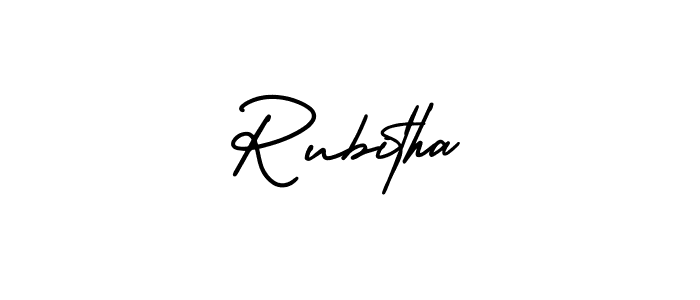 Create a beautiful signature design for name Rubitha. With this signature (AmerikaSignatureDemo-Regular) fonts, you can make a handwritten signature for free. Rubitha signature style 3 images and pictures png