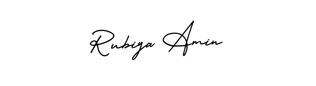 It looks lik you need a new signature style for name Rubiya Amin. Design unique handwritten (AmerikaSignatureDemo-Regular) signature with our free signature maker in just a few clicks. Rubiya Amin signature style 3 images and pictures png
