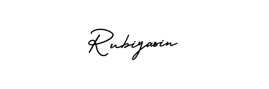 Best and Professional Signature Style for Rubiyasin. AmerikaSignatureDemo-Regular Best Signature Style Collection. Rubiyasin signature style 3 images and pictures png