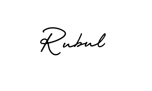 Make a beautiful signature design for name Rubul. With this signature (AmerikaSignatureDemo-Regular) style, you can create a handwritten signature for free. Rubul signature style 3 images and pictures png