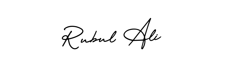 Design your own signature with our free online signature maker. With this signature software, you can create a handwritten (AmerikaSignatureDemo-Regular) signature for name Rubul Ali. Rubul Ali signature style 3 images and pictures png