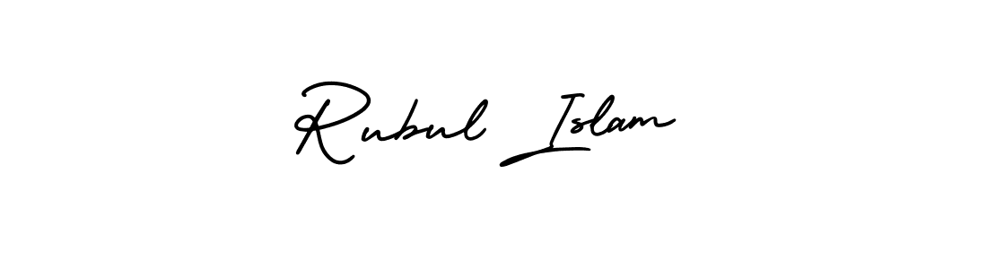 How to Draw Rubul Islam signature style? AmerikaSignatureDemo-Regular is a latest design signature styles for name Rubul Islam. Rubul Islam signature style 3 images and pictures png